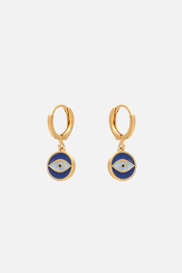 EARRINGS "ENAMEL MATI" BLUE