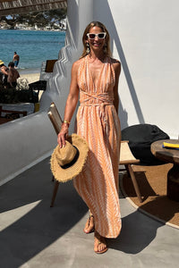 LONG NECKHOLDER DRESS "FINIKAS"