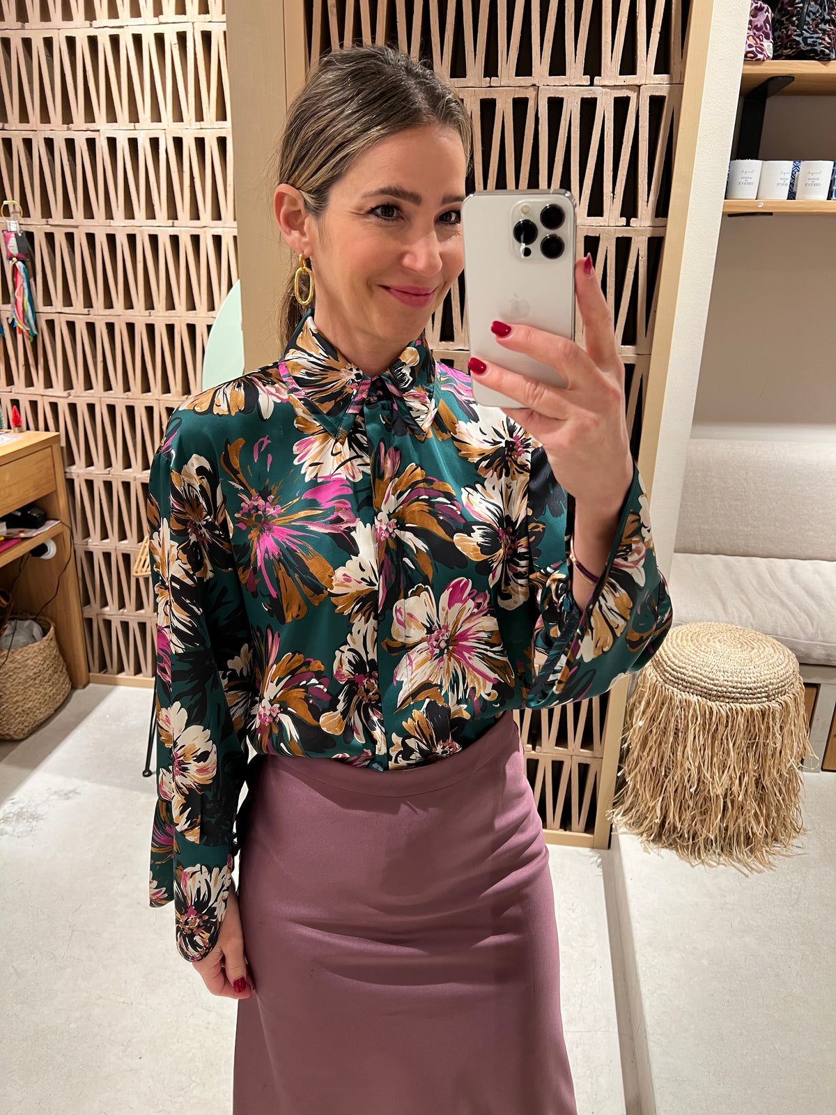 SATIN BLOUSE "DELIA"