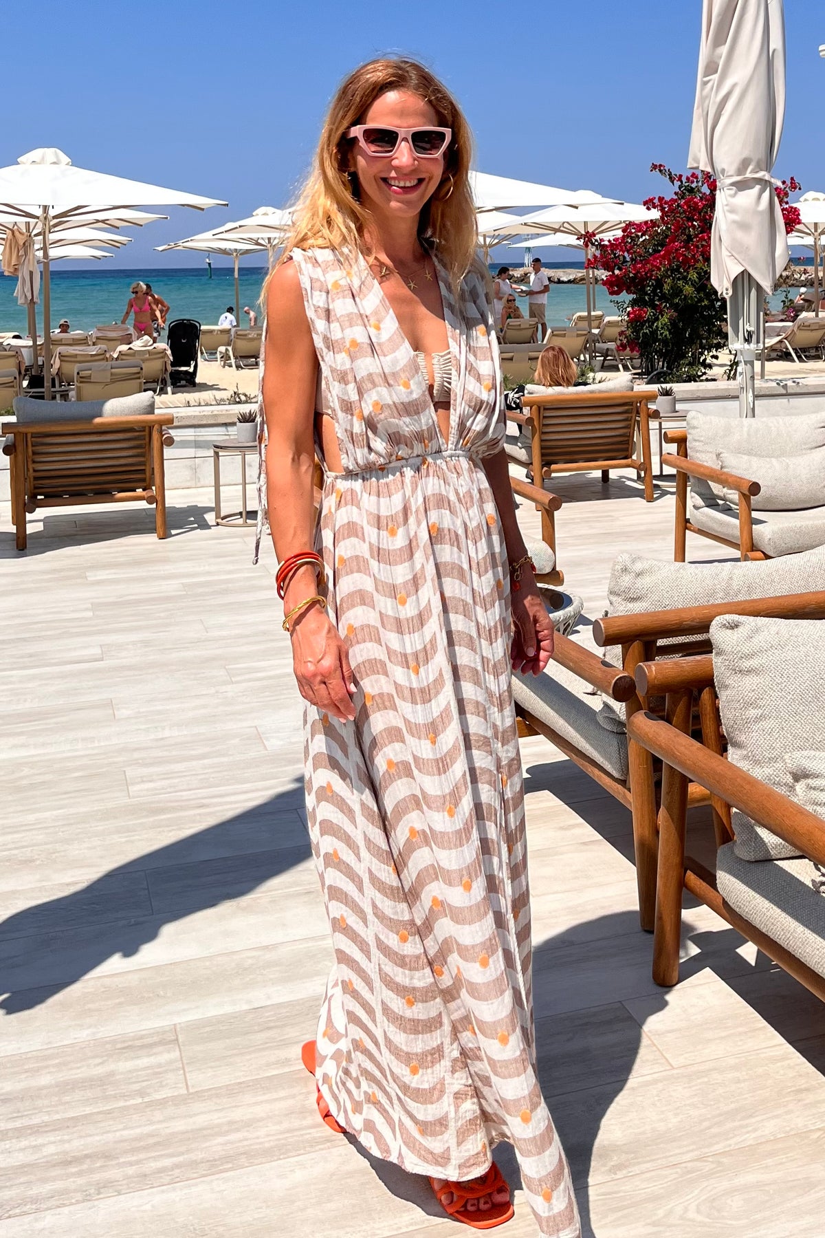 KIMONO DRESS "TINOS" TAUPE