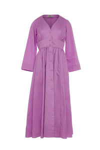 MIDI COTTON DRESS "SYMI" VIOLET
