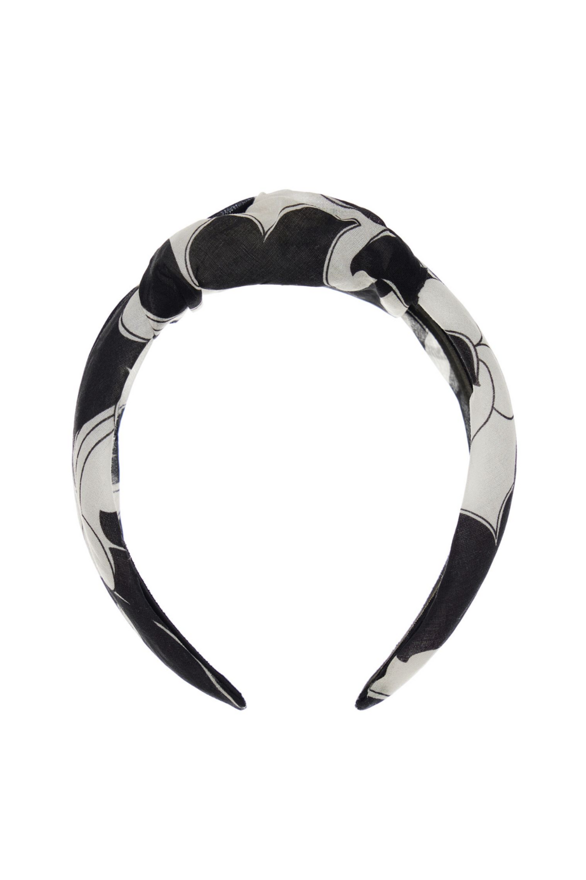 HAIRBAND WITH KNOT BLACK/WHITE