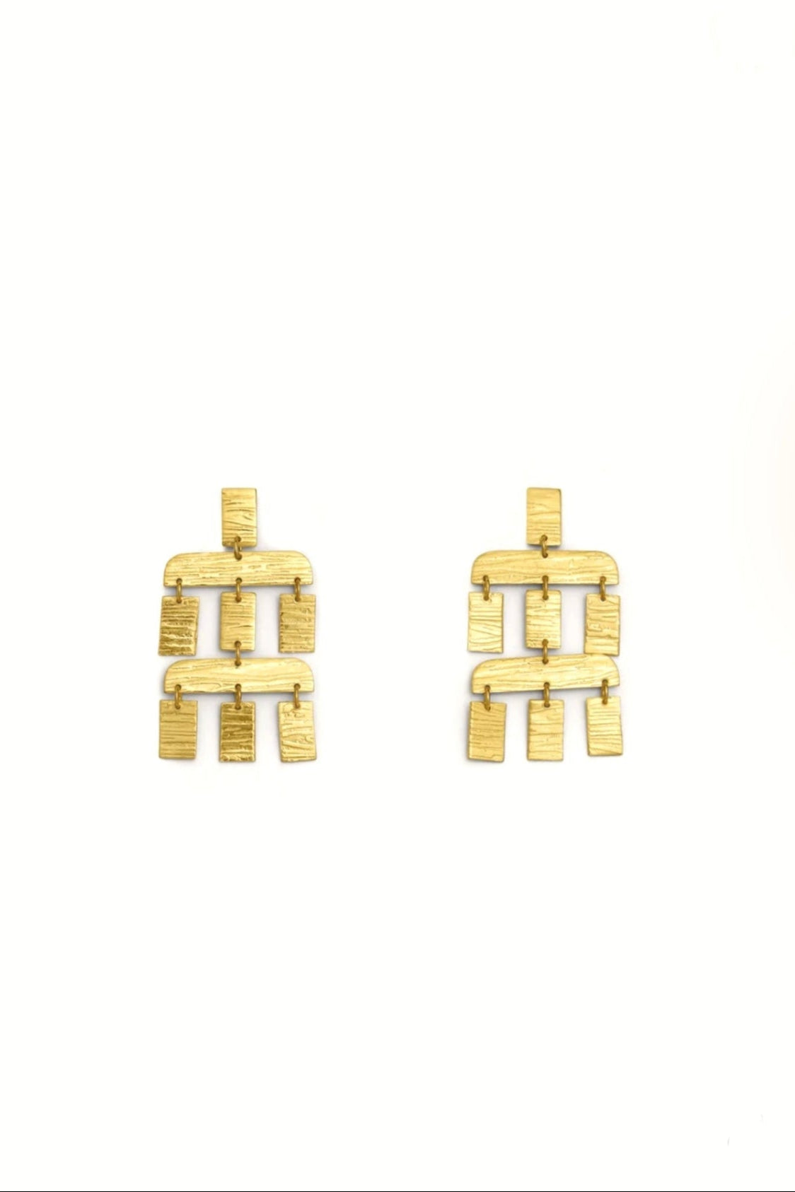 CHANDELIER DOUBLE EARRINGS "IBIZA" GOLD