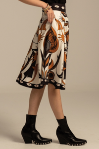 MIDI SKIRT "ORNAMENTAL" MULTICOLOR