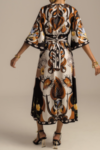 LONG DRESS "ORNAMENTAL" MULTICOLOR