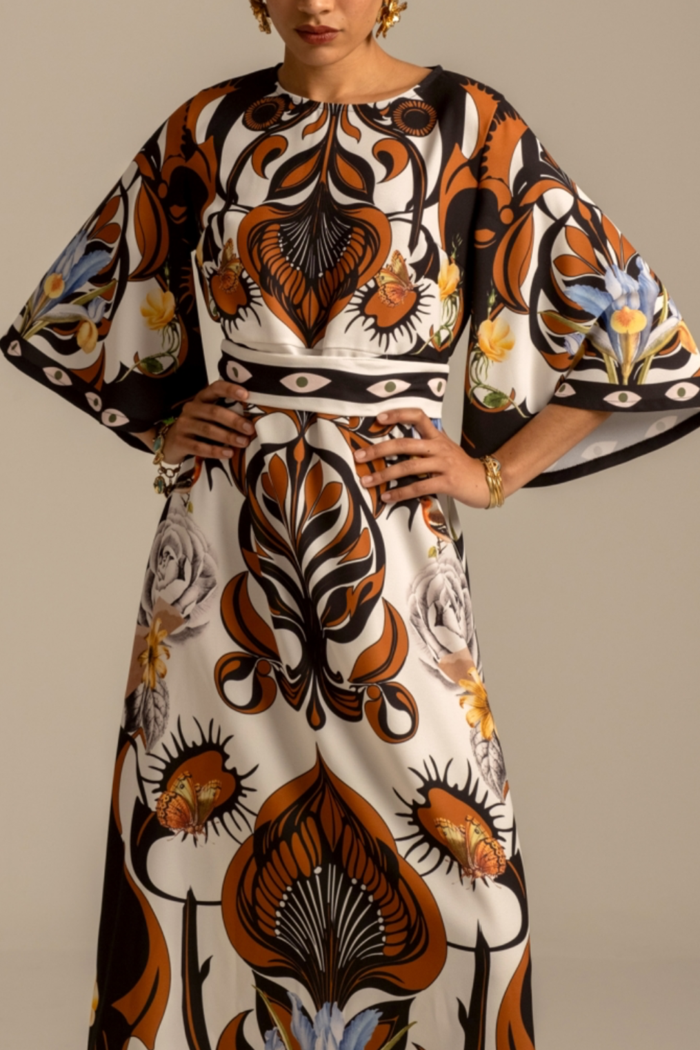 LONG DRESS "ORNAMENTAL" MULTICOLOR