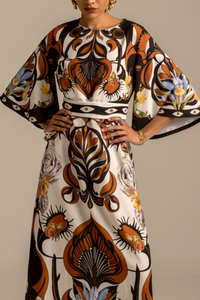 LONG DRESS "ORNAMENTAL" MULTICOLOR