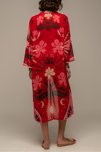 KIMONO "PASSIONFLOWER" RED