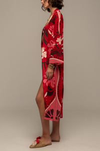 KIMONO "PASSIONFLOWER" RED