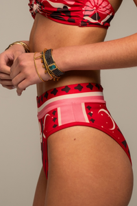 BANDEAU BIKINI "PASSIONFLOWER" RED