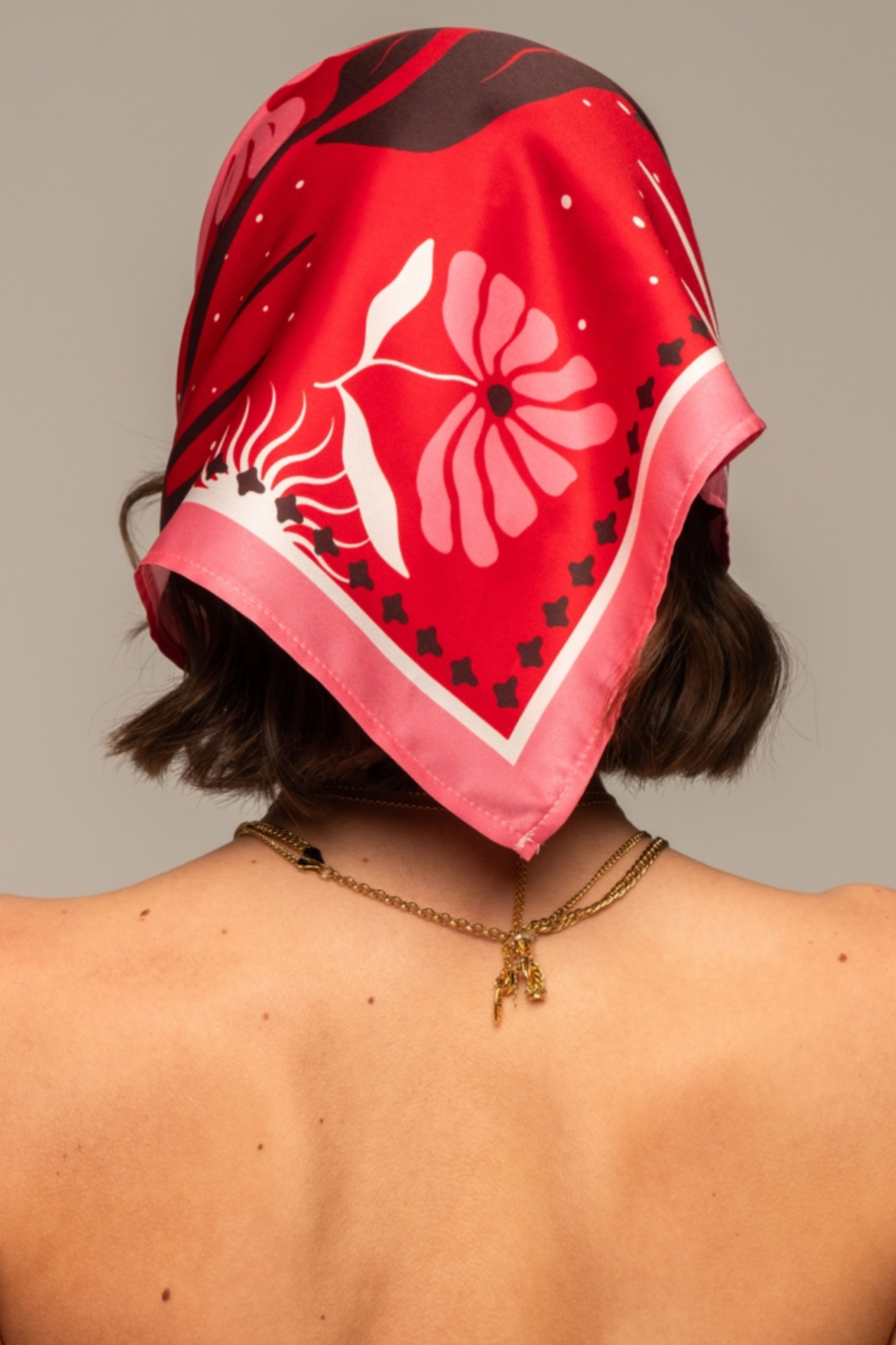 SCARF "PASSIONFLOWER" RED