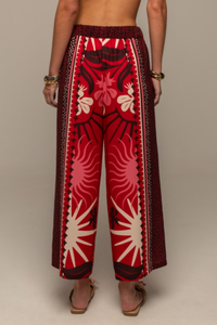 VISCOSE PANTS "PASSIONFLOWER" RED