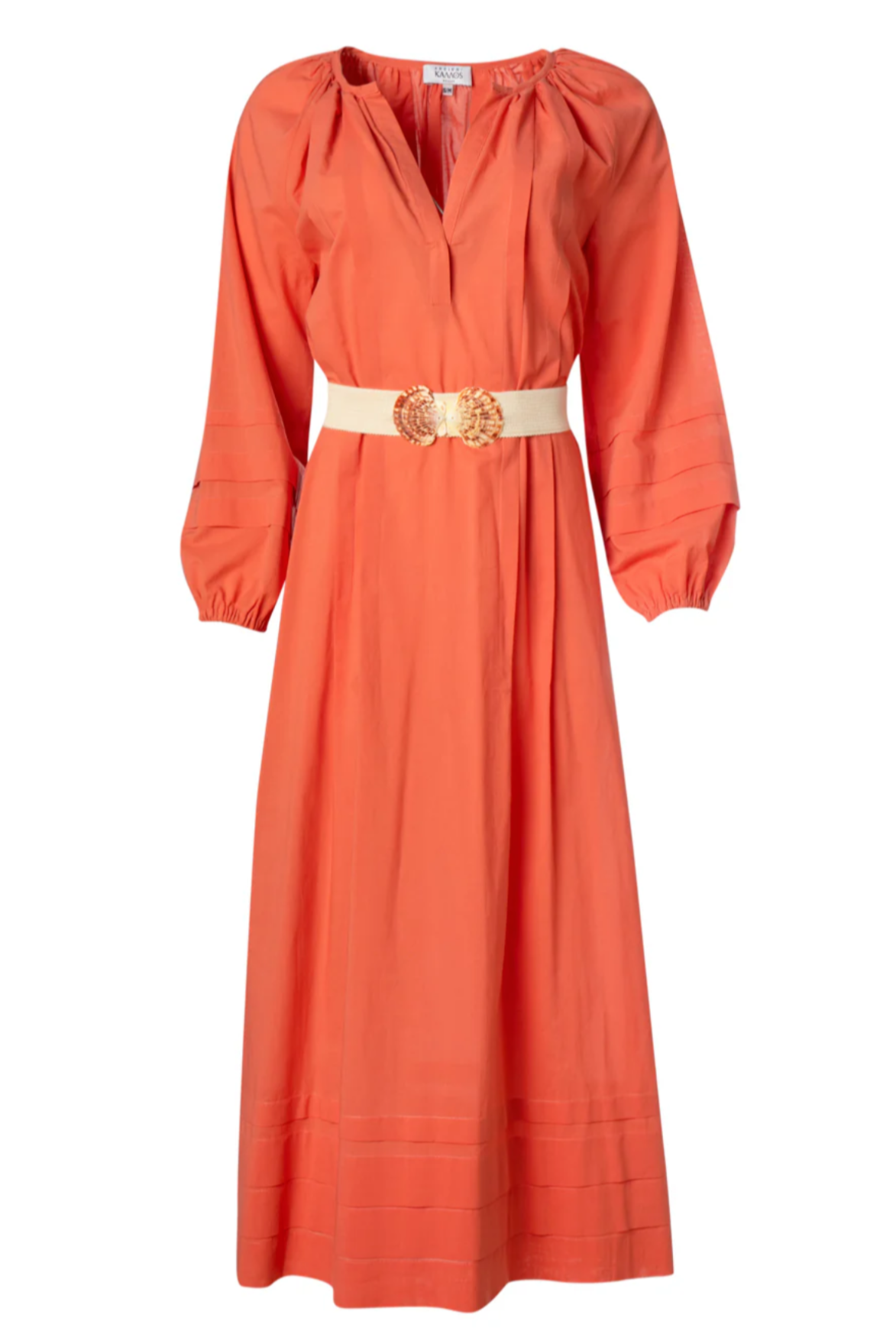 MIDI KAFTAN "SHELL" CORAL