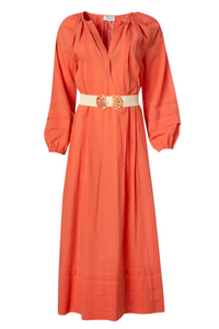 MIDI KAFTAN "SHELL" CORAL