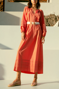 MIDI KAFTAN "SHELL" CORAL