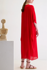 MIDI KAFTAN "HYDRA" RED