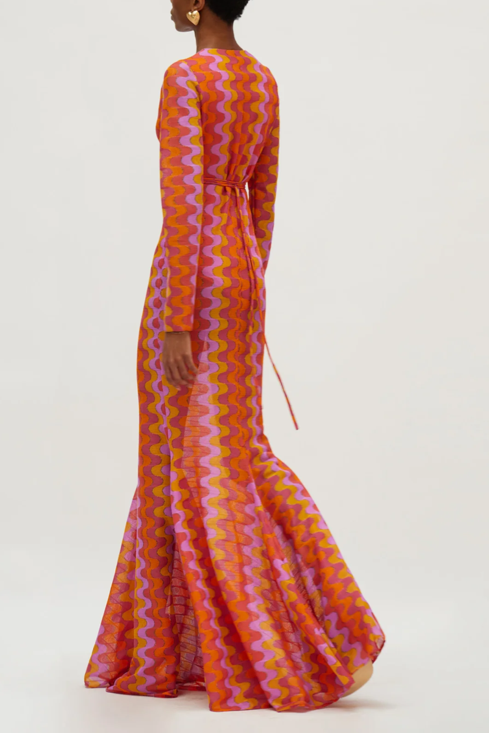 LONG KNITTED DRESS "JUANITA" ORANGE