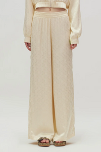 TRACK PANTS "PEACOCK" CREAM