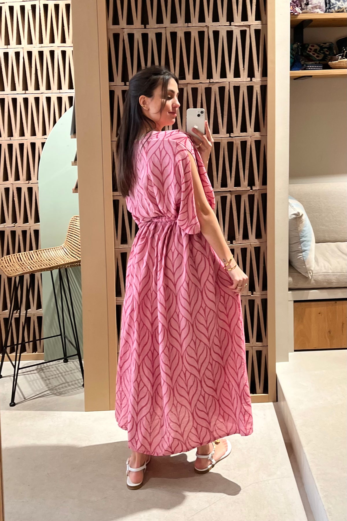 KAFTAN DRESS WITH BELT "ERIKOUSA"