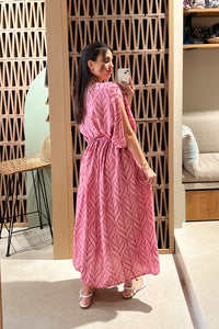 KAFTAN DRESS WITH BELT "ERIKOUSA"