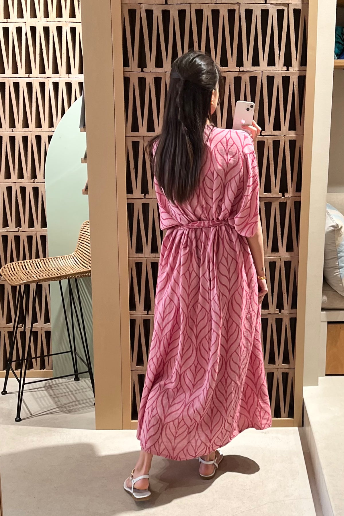 KAFTAN DRESS WITH BELT "ERIKOUSA"