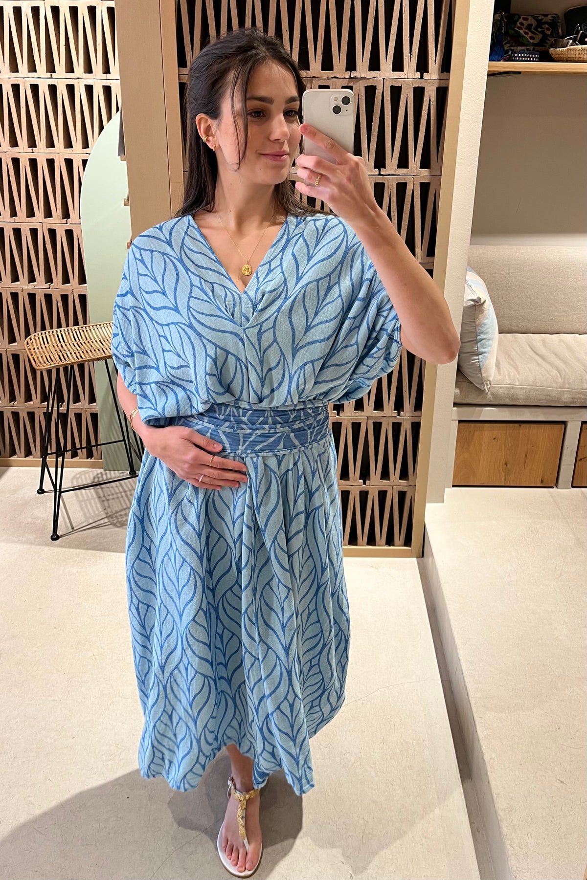 KAFTAN DRESS WITH BELT "ERIKOUSA"