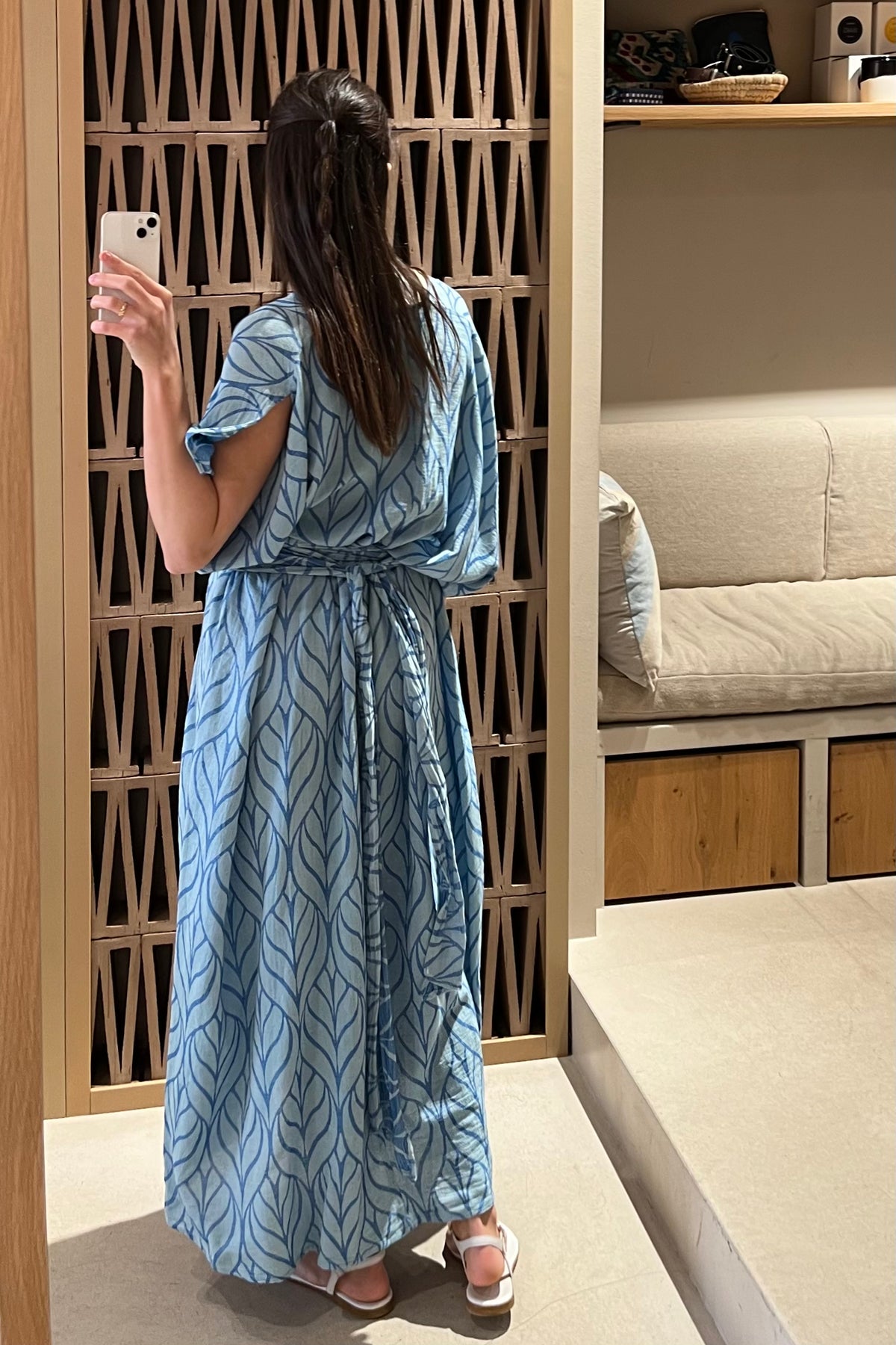 KAFTAN DRESS WITH BELT "ERIKOUSA"