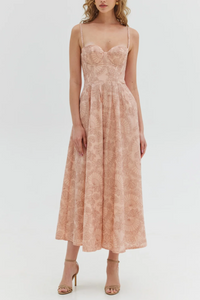 MIDI DRESS "CRYSTAL” NUDE PINK