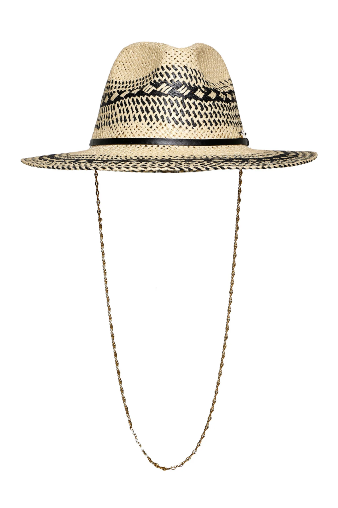 RAFFIA HAT "TOSCANA" NATURAL/BLACK