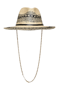 RAFFIA HAT "TOSCANA" NATURAL/BLACK