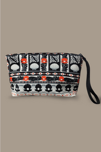 NEOPRENE POUCH "OCEANIC" BLACK/WHITE/RED