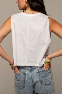 OVERSIZED TANK TOP "SEASHELL" WHITE