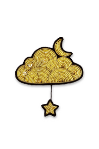 BROOCH "GOLD CLOUD AND STAR“