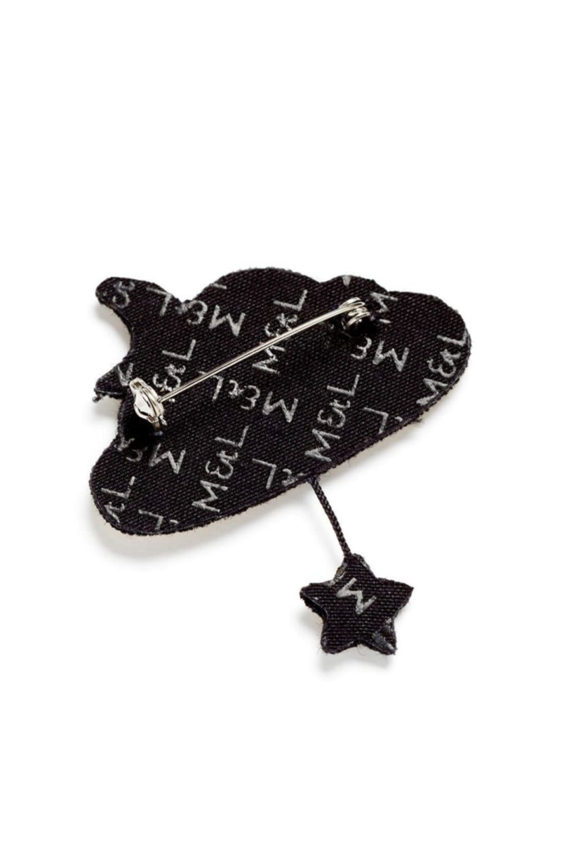 BROOCH "GOLD CLOUD AND STAR“