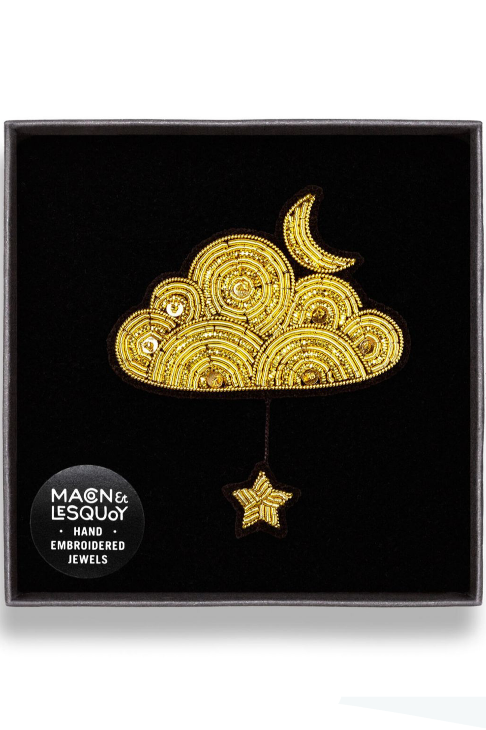 BROOCH "GOLD CLOUD AND STAR“