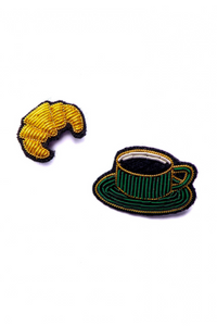 BROOCH "COFFEE & CROISSANT"