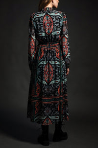 LONG DRESS "NEOGOTHIC" MULTICOLOR