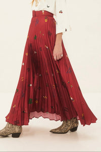 MAXI SKIRT "MOONFLOWER" BORDEAUX