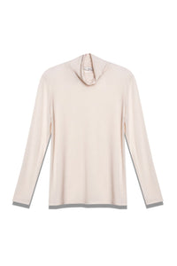 BASIC JERSEY TURTLENECK ECRU