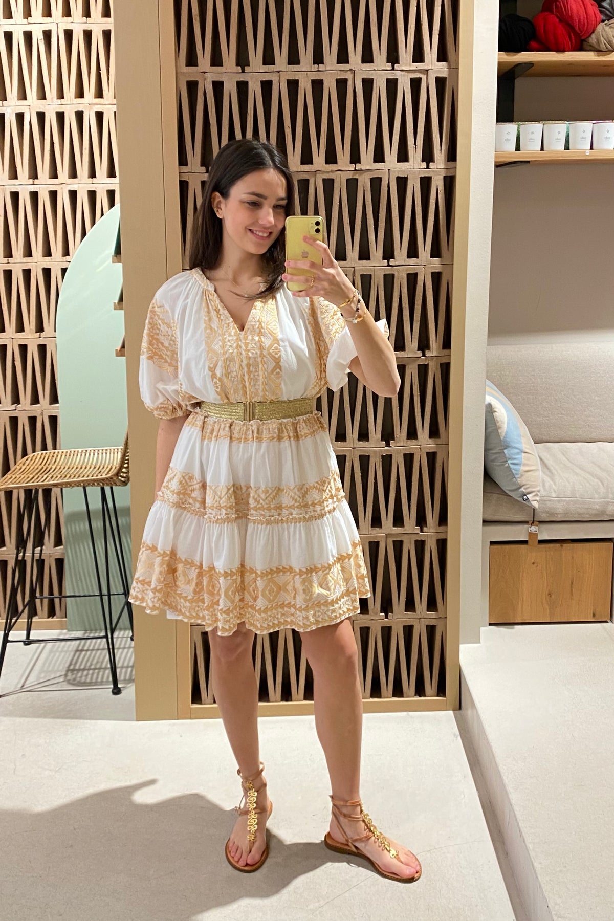 OVERSIZED SHORT COTTON DRESS "EMBROIDERED"