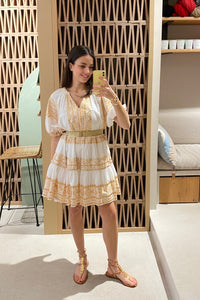 OVERSIZED SHORT COTTON DRESS "EMBROIDERED"