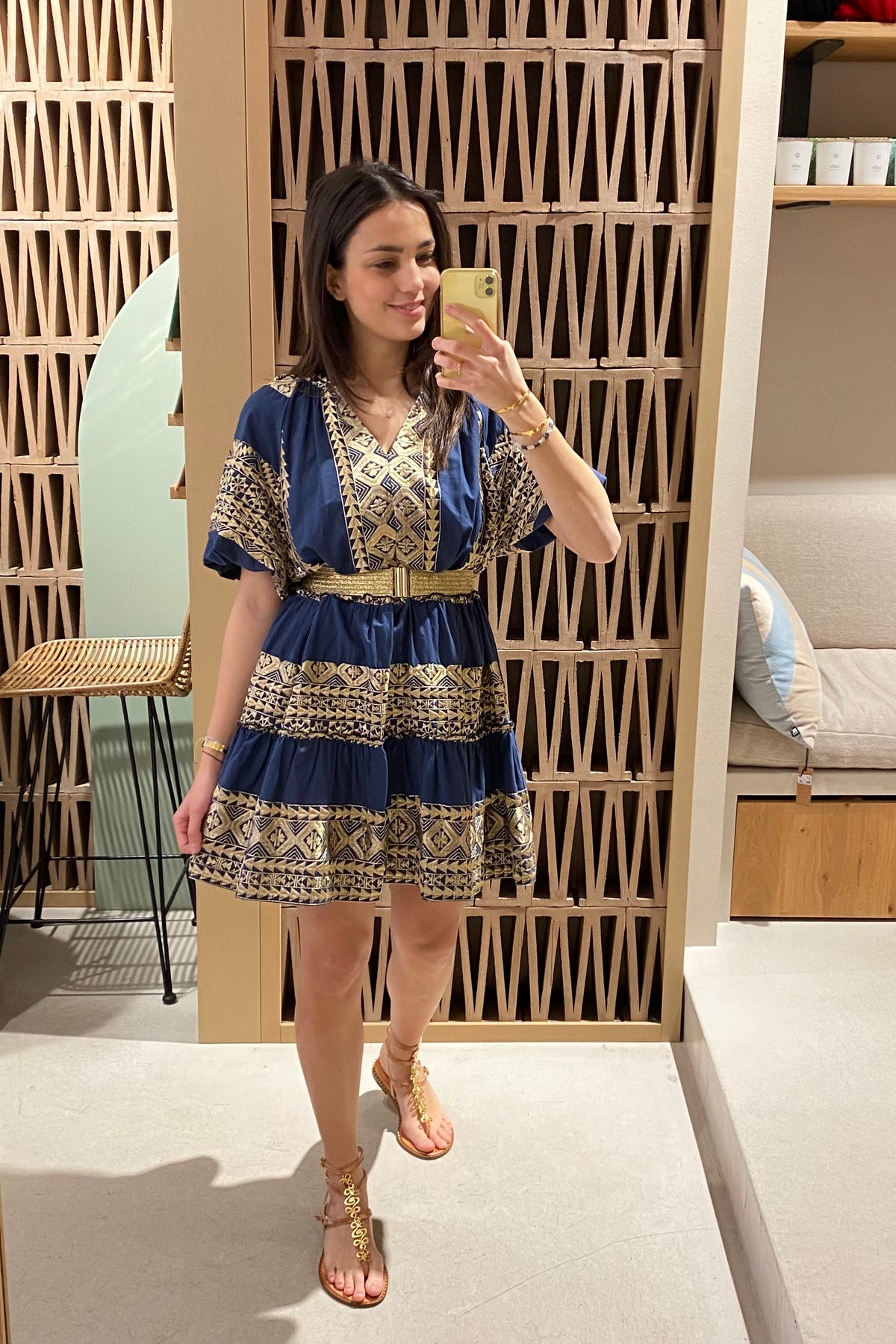 OVERSIZED SHORT COTTON DRESS "EMBROIDERED"