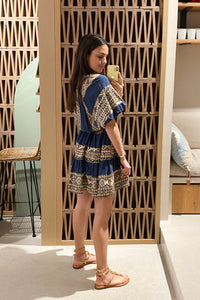 OVERSIZED SHORT COTTON DRESS "EMBROIDERED"