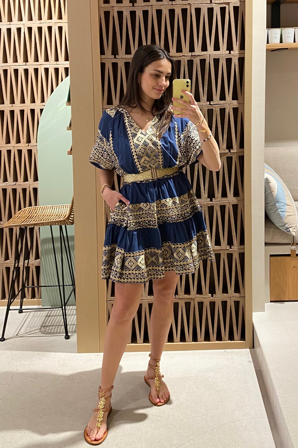 OVERSIZED SHORT COTTON DRESS "EMBROIDERED"