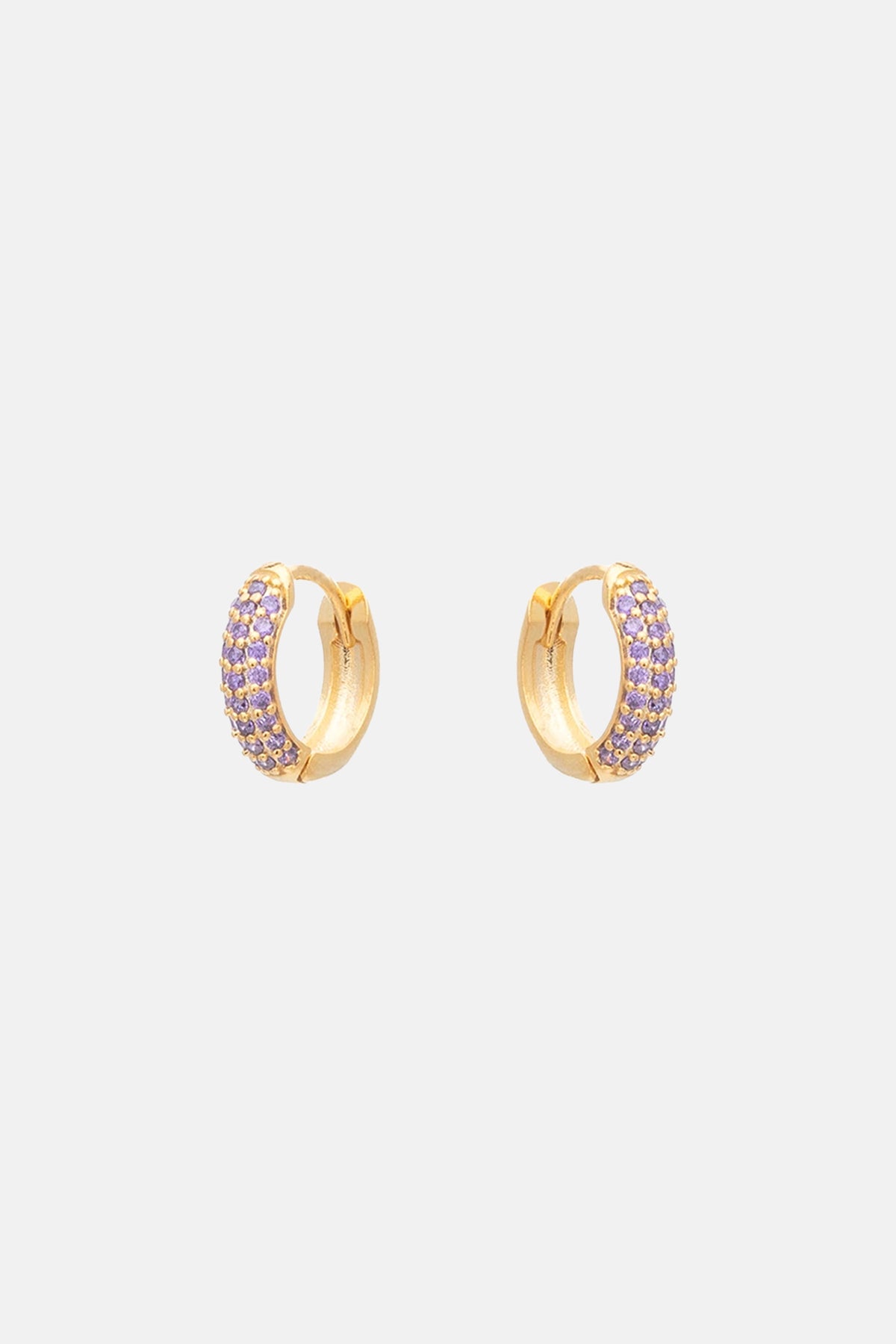 SMALL HOOPS "ZIRCON" PURPLE