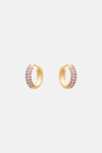 SMALL HOOPS "ZIRCON" PURPLE