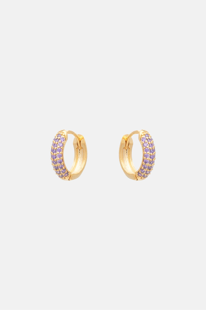 SMALL HOOPS "ZIRCON" PURPLE