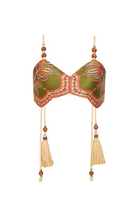 JACQUARD CROP TOP "PATRAS" MULTICOLOR