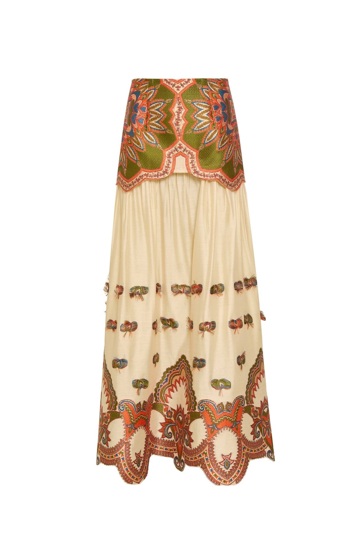 MAXI JACQUARD SKIRT "PATRAS" MULTICOLOR