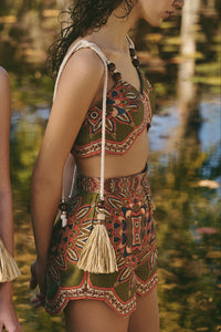 JACQUARD CROP TOP "PATRAS" MULTICOLOR